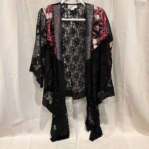 Sterling Styles Kimono Artsy Floral Whimsigoth Fairy Grunge One Size Boho 19333x